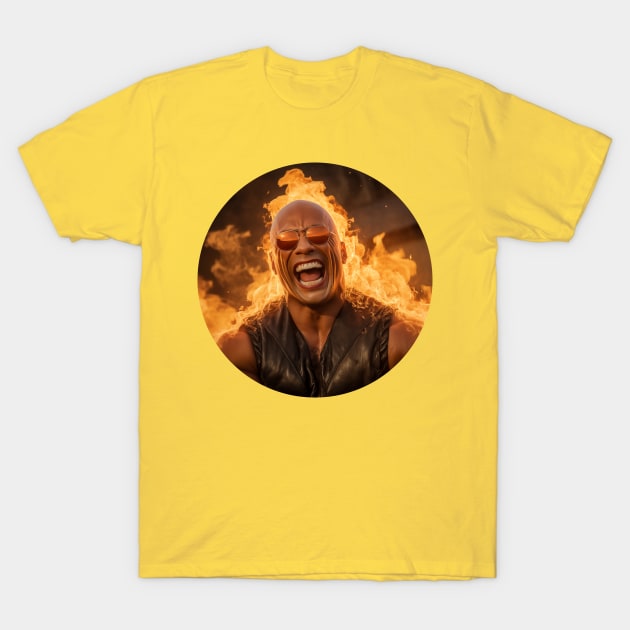 Mr. ROCK is Laughing His BALD head is ON FIREEE T-Shirt by BloomInOctober